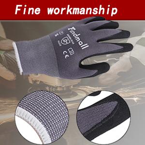 Findmall Seamless work Gloves - Wear-Resistant, Anti-Slip for Construction, Warehousing, Planting - Unisex Work Gloves 3/6/12 Pairs