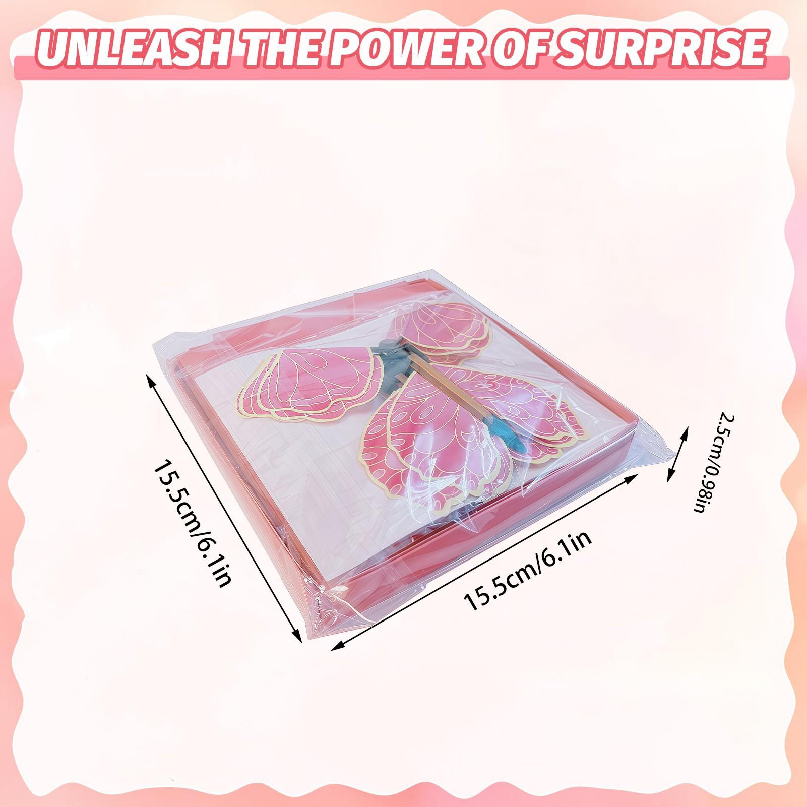 Creative Flying Butterfly Explosion Gift Box, Surprise Pop Up Box, Funny Gift Packaging for Valentine's Day, Birthday & Party