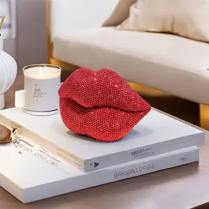 Creative Lip Sculpture Decor, Home Entry/makeup Table/desktop Decoration, Valentine's Day/memorial/birthday Gift, Romantic Lips Art Piece