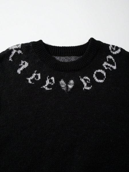 Men's Street Gothic Letter Print Sweater, Casual Loose Fit Round Neck Long Sleeve Pullover, Spring Autumn Winter Fashion