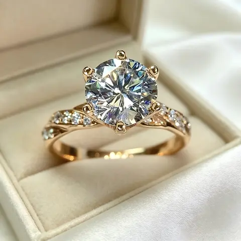 1Pc Elegant 6-Claw Set Sparkling  Women's Engagement Ring - Perfect Anniversary Gift, Proposal Idea & Wedding Party Accessory Beautiful Rings Jewelry Rings