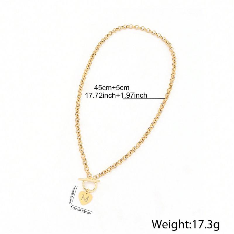 SHOW CRAFT Initials necklace 26 English letters pendant necklace simple OT buckle non-fading love letter necklace SHOW CRAFT Initials necklace 26 English letters pendant necklace simple OT buckle non-fading love letter necklace