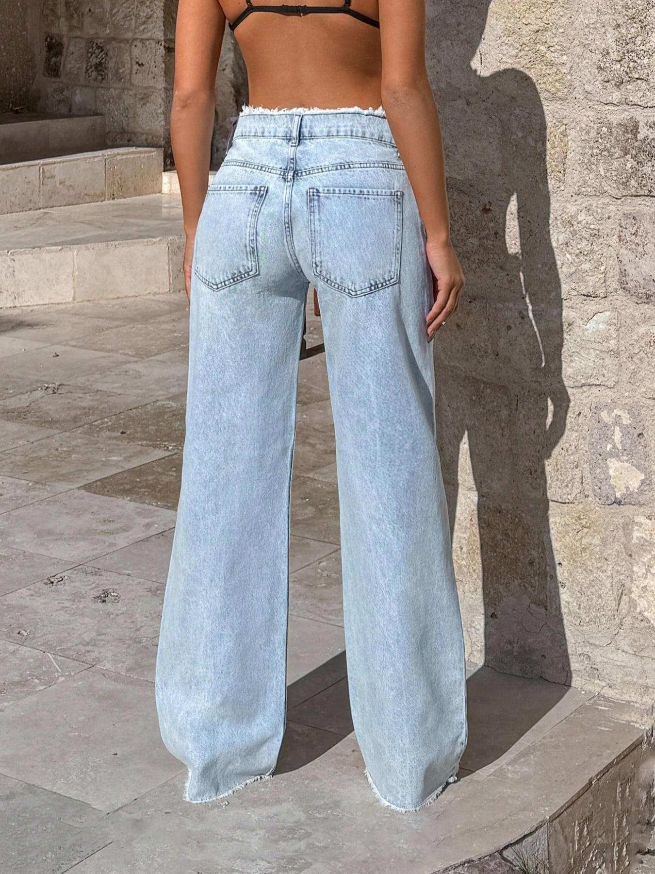Women High Waist Raw Hem Baggy Denim Jeans Button, 2026 T-Chic All-Season Versatile Everyday New Hit Outdoor Casual Pants, Comfortable Outdoor Wear, Stylish Ladies' Bottoms, High Waisted Jeans, Fit Women High Waist Raw Hem Baggy Denim Jeans Button, 2026 T-Chic All-Season Versatile Everyday New Hit Outdoor Casual Pants, Comfortable Outdoor Wear, Stylish Ladies' Bottoms, High Waisted Jeans, Fit