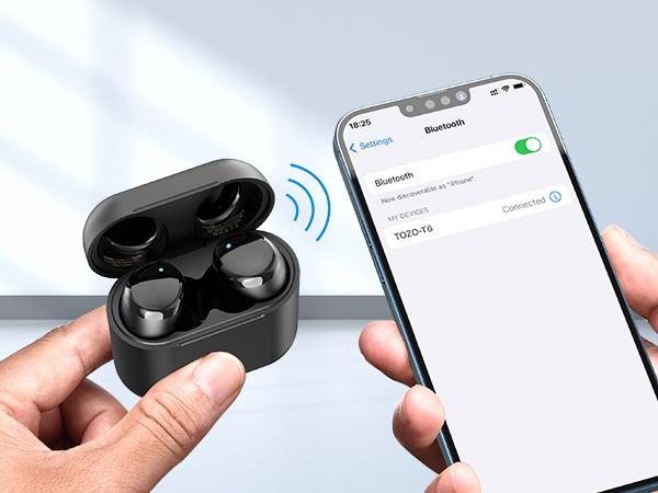 TOZO T6 Ergonomic with APP Edition(2024) True Wireless Earbuds IPX8 Waterproof Audio Headphone Electronic Headset mini earbuds mini headphones FathersDayGift