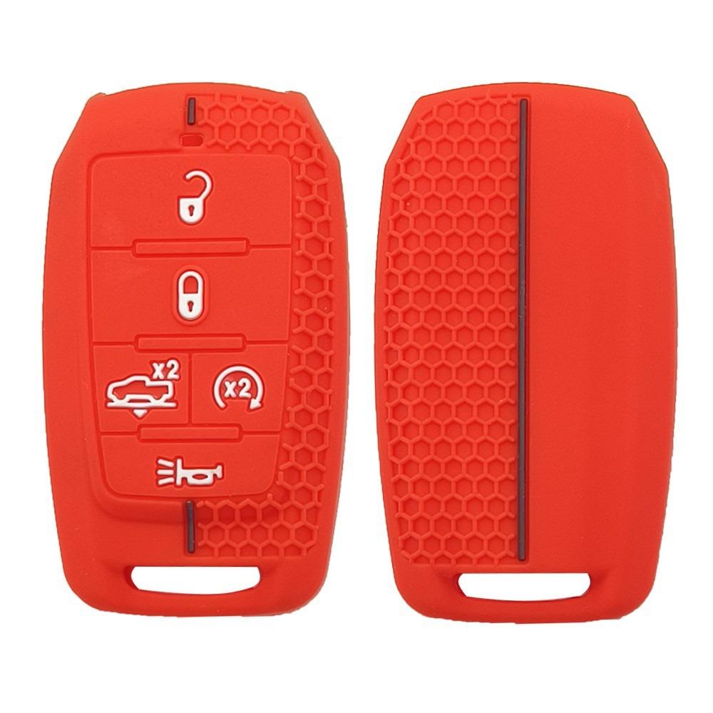 Luxury Silicone Car Key Cover, Shockproof and Scratch-Resistant, Fits Dodge Durango, RAM, Chrysler, Easy Installation, No Signal Interference