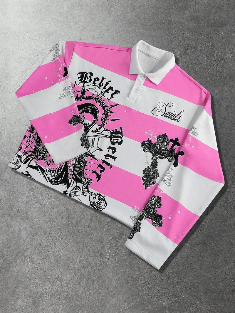 Unisex Cardigan Sweater, Letter Print Design, Casual Fitted Top, Simple and Elegant, Fall & Winter Fashion