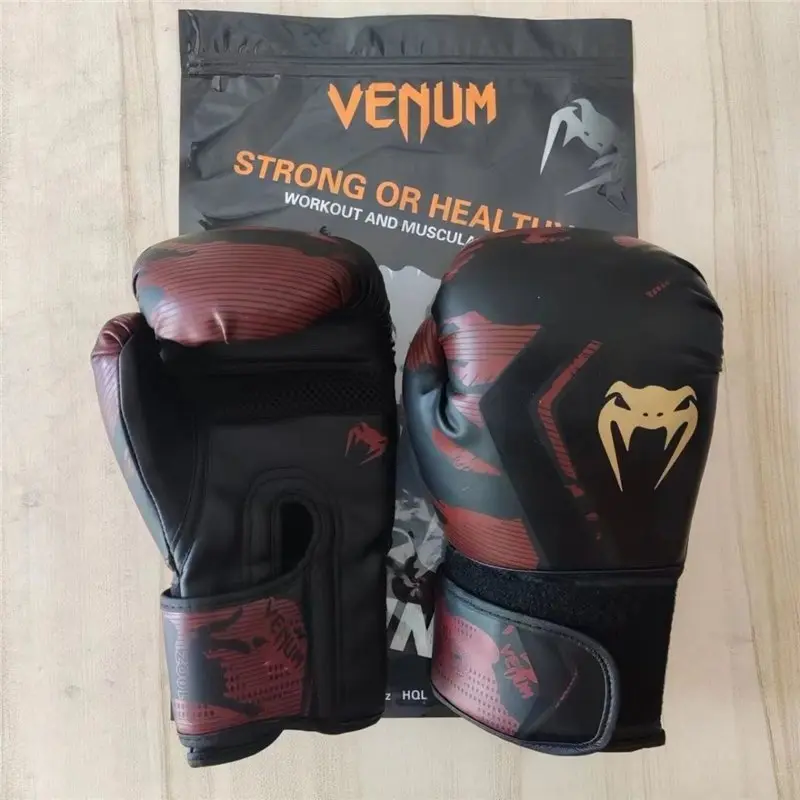 Adult PU Leather 8oz Boxing Gloves with Multi-Layer Pad for Training and Sparring