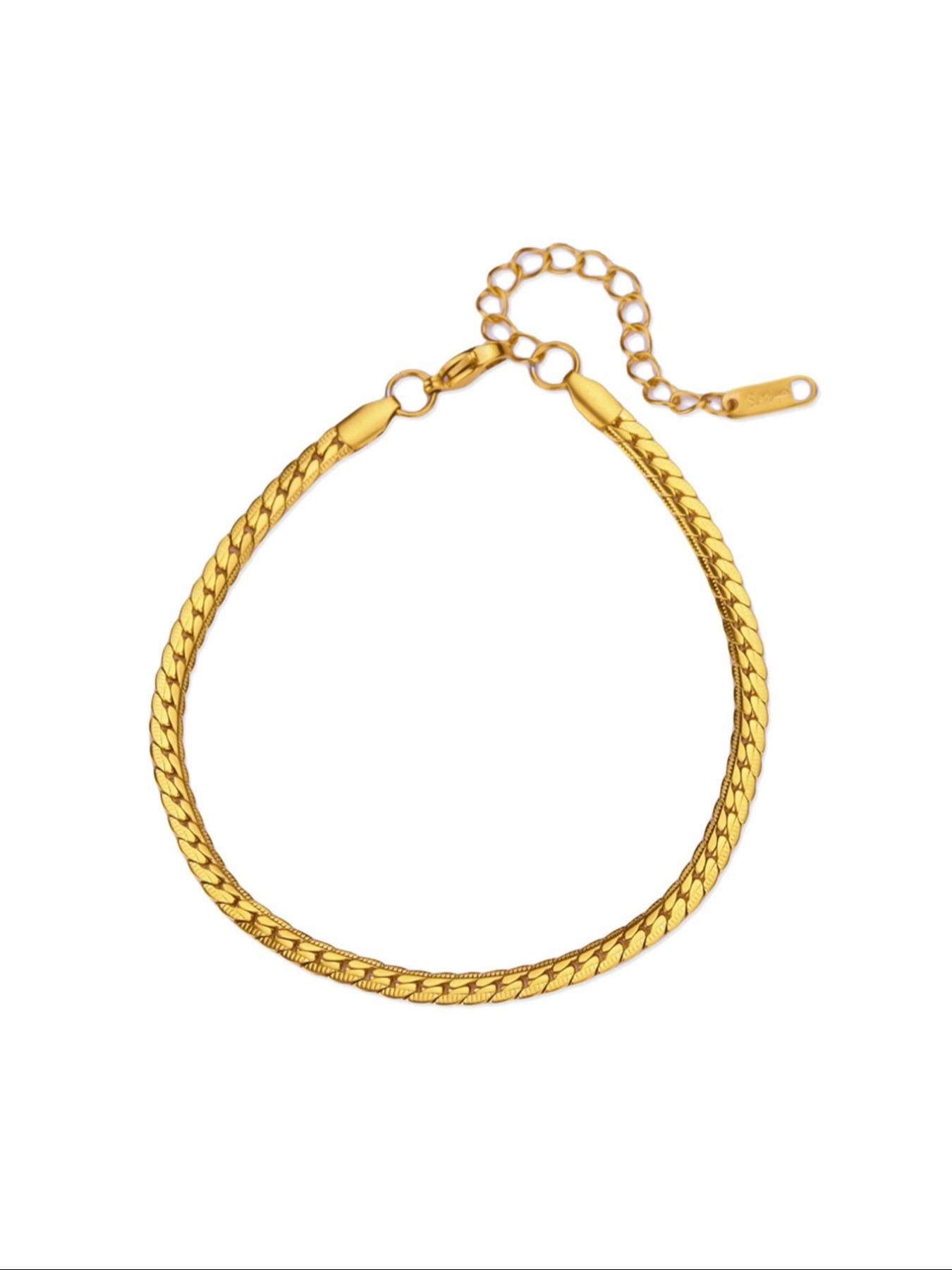 Women's Stainless Steel Ankle Bracelet, Fashion Waterproof Jewelry, Perfect Gift for Birthday, Party, Wedding, Mother's Day, Vacation