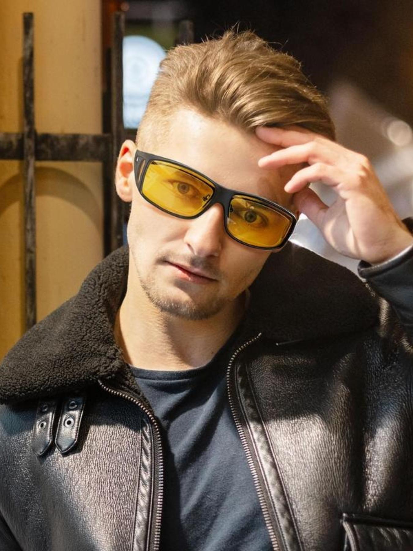 Unisex Night Vision Driving Glasses, Trendy Casual Glasses for Everyday Use, Fashion Accessories for Outdoor Activities