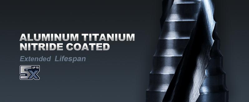 EZARC Wear-Resistant AlTiN Coated Step Drill Bit Set, 1/4" Hex Shank for Metal, Stainless Steel, Aluminum, Plastic Cutting Heavy Duty, FathersDayGift