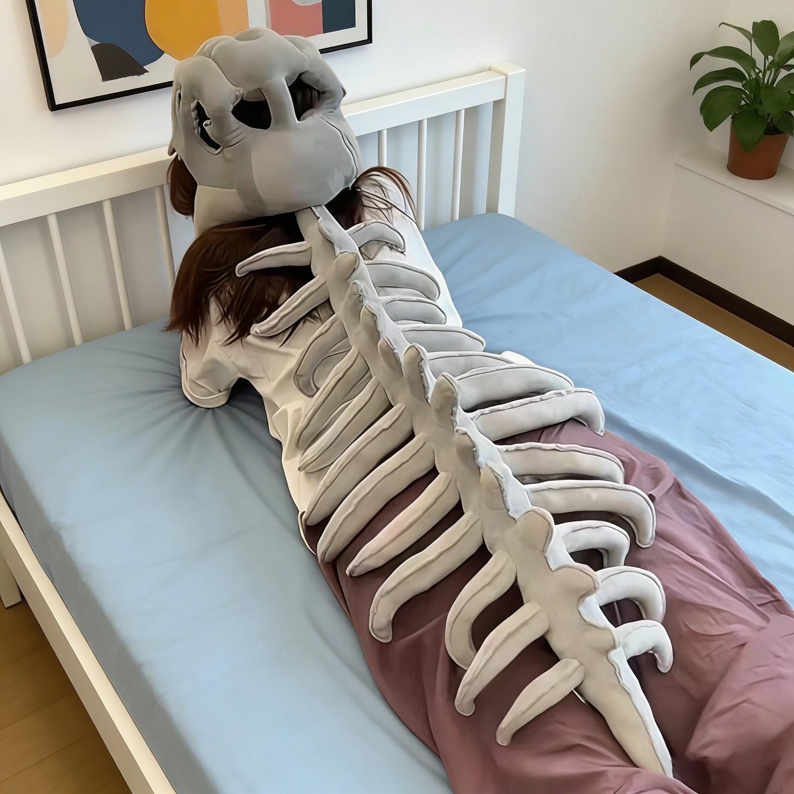 Funny Dinosaur Skeleton Costume Set, Fun Skull Dinosaur Fossil Hoodie, Party Halloween Bone Doll Costume, Perfect Gift Idea