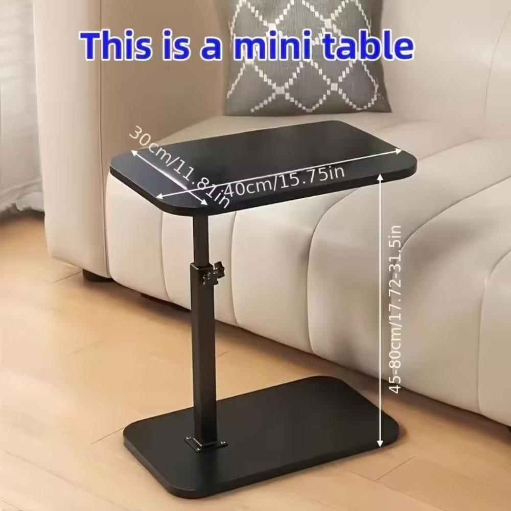 Height-adjustable desk featuring a 360° swivel tabletop, sturdy legs and a stable surface — this space-saving compact desk is ideal for home offices, gaming, living rooms and bedside use. It can support the weight of laptops, books and snacks,