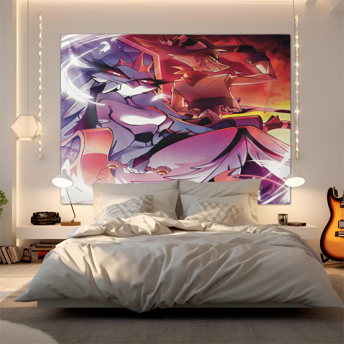 Helluva Boss Patterned Tapestry, Stylish Room Flag, Unique Wall Art For Living Room And Bedroom, Soft And Durable For Kids And Adults Daily Holiday Birthday Gift Bedroom Decor