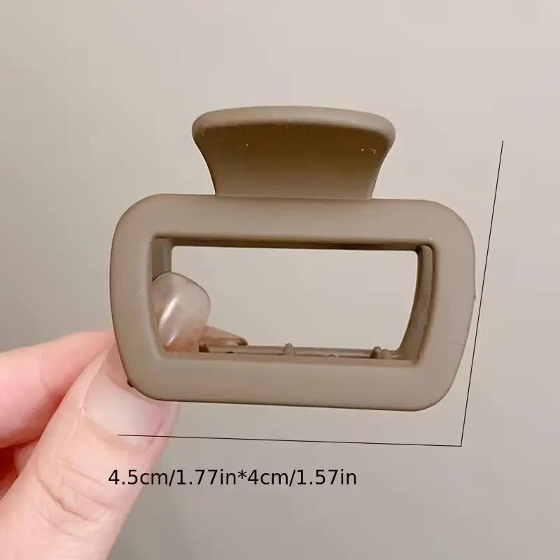Simple Elegant Small Matte Square Hair Clip, Shark Fin Design Half Bun Holder, Versatile Hair Accessory for Daily Use