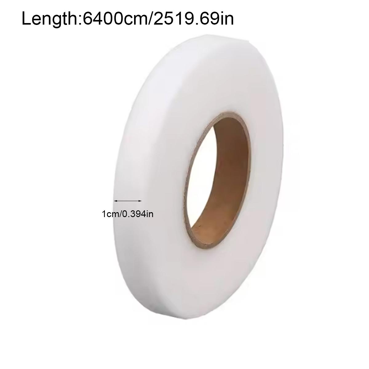 64meter Dual-Sided Adhesive Binding Tape, Iron-On Seams for Sewing DIY Patchwork, Durable Polyester Fabric, Clothes Edges Repair Tool