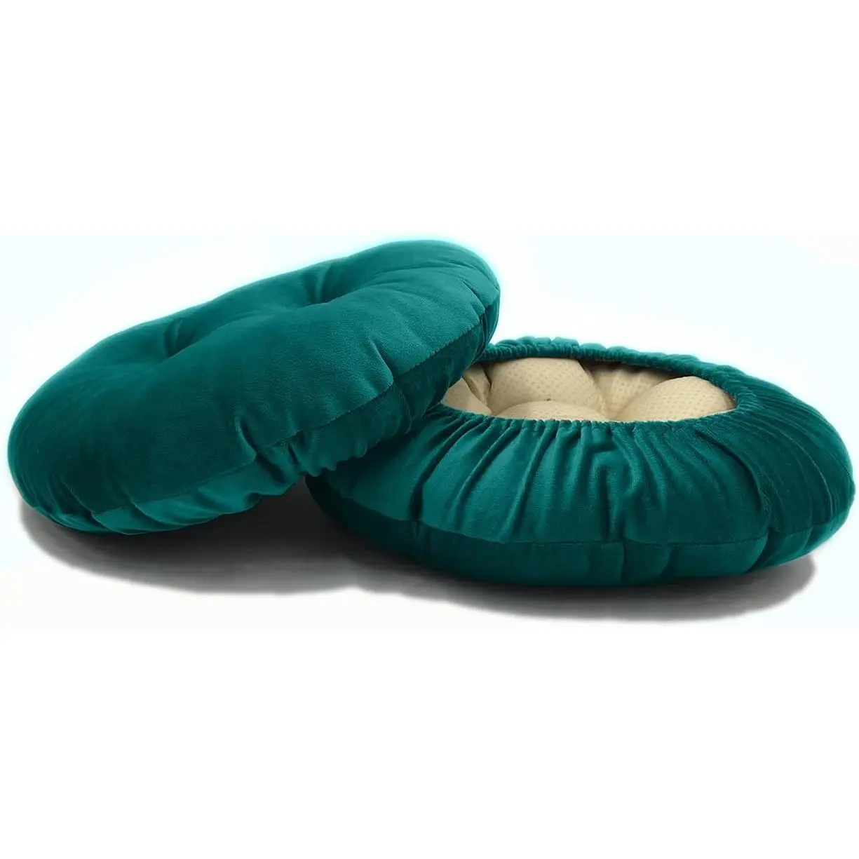 2 Pack Bar Stool Cushions with Elastic Band Stool Cover 12 Inch Teal