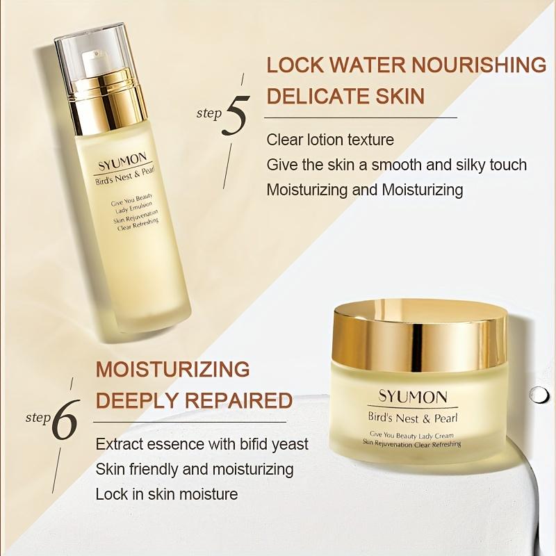 Bird's Nest Anti-Aging Skincare Set Gently Care For The Skin A Complete Skincare Routine Beauty Skincare Gift Set, Including Face Mask,Lady Cream,Cleanser, Toner, Lotion, Essence, Cream, Eye Cream, Suitable For Wife, Ladies, Mother's Day, Valentine's Day Bird's Nest Anti-Aging Skincare Set Gently Care For The Skin A Complete Skincare Routine Beauty Skincare Gift Set, Including Face Mask,Lady Cream,Cleanser, Toner, Lotion, Essence, Cream, Eye Cream, Suitable For Wife, Ladies, Mother's Day, Valentine's Day