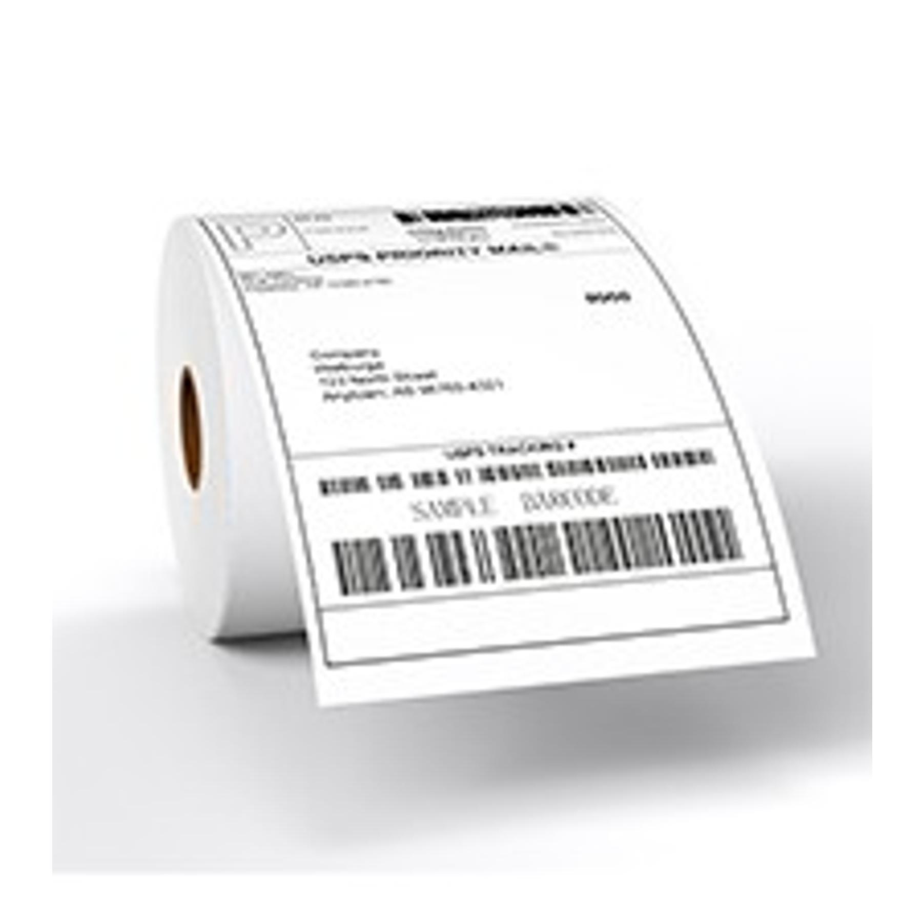 4x6 Direct Thermal Labels (1000 Labels) 4" x 6" Perforated Shipping Labels Compatible with Zebra Printers Fanfold Thermal Label Stickers for Shipping Packages - 1 Stacks White Labels