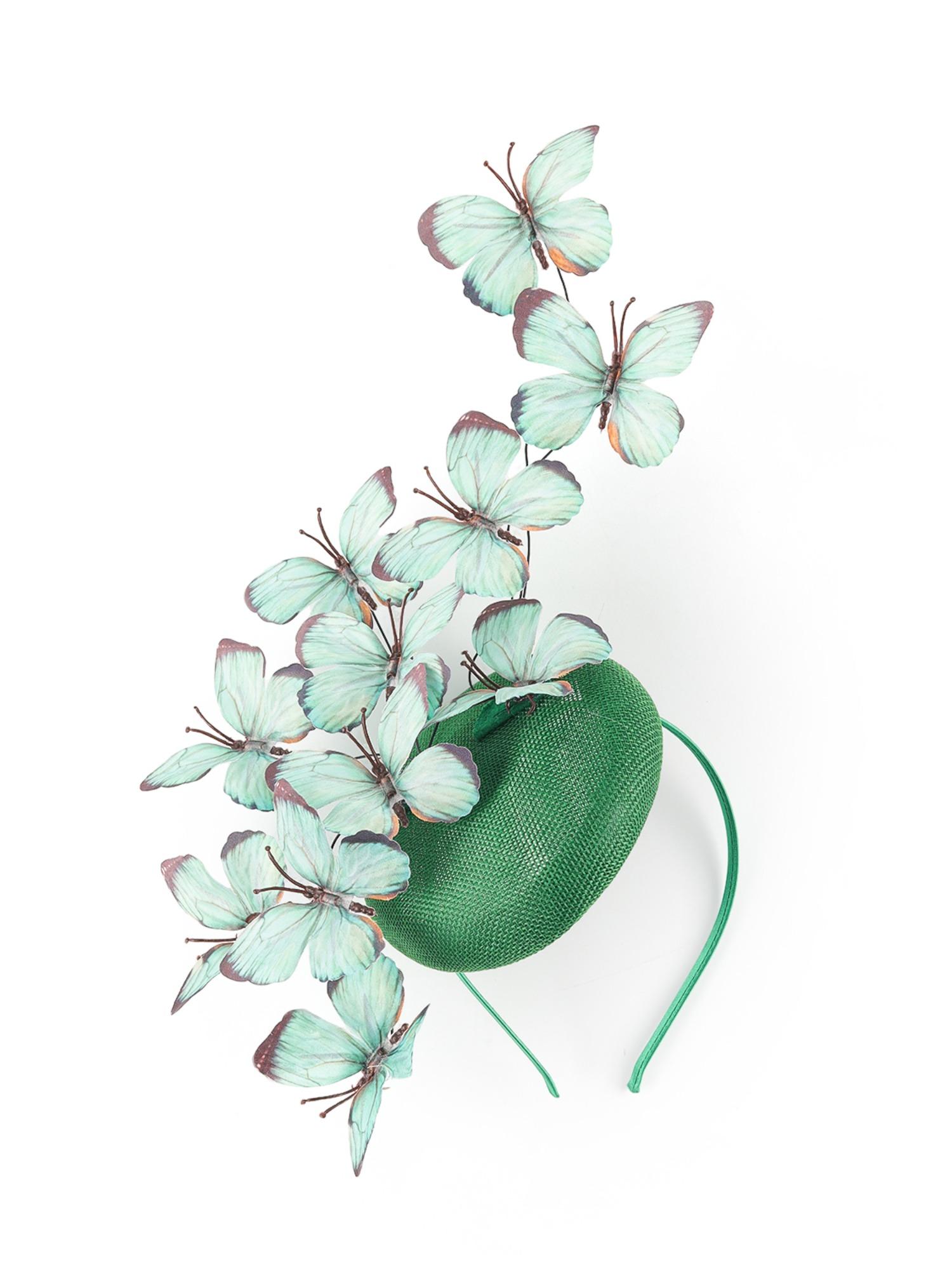 Butterfly Fascinator Hat Feather Tea Party Hat Monarch Butterfly Headband Fascinators for Wedding