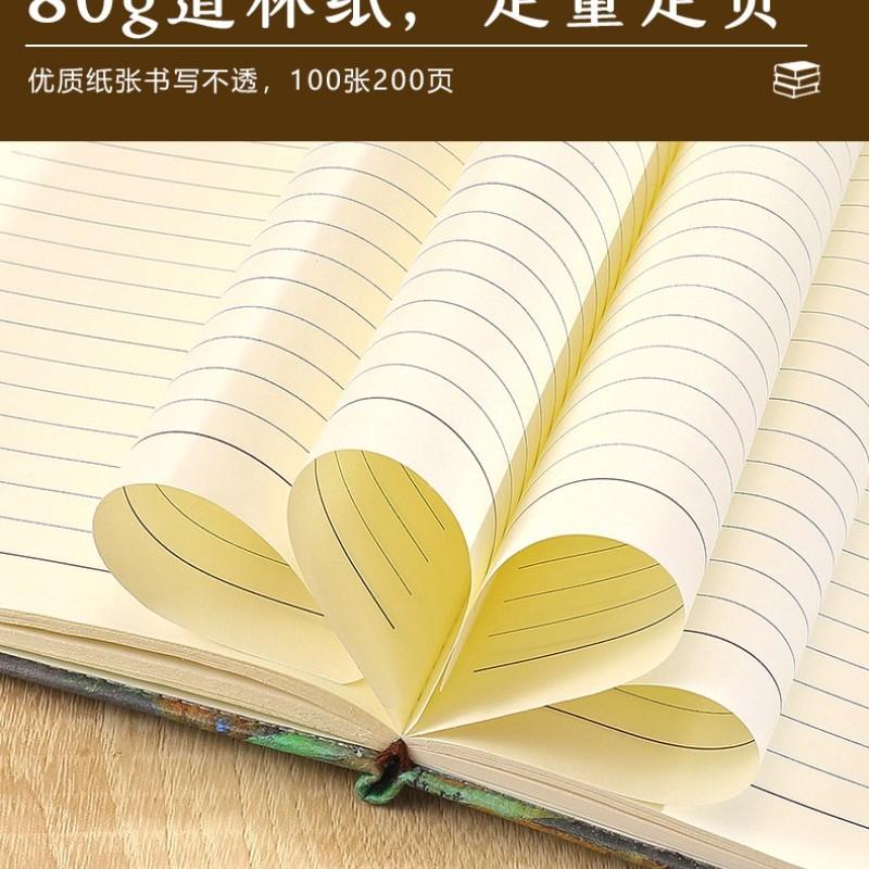 National Trend Notebook, Qianli Jiangshan Map Cover, 100 Sheets 200 Pages, Magnetic Clip, Ideal for Business Office Meeting Notes