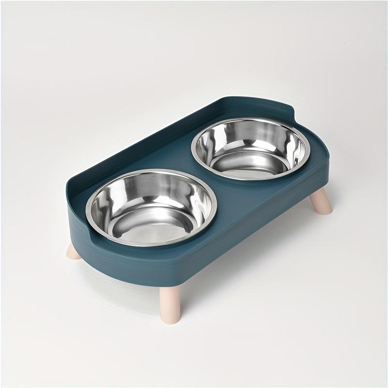 Cat Feeder - 2-in-1 Feeding - Ensure Your Pet Eats Healthy - Cute and Fun Water and Food Dispenser, Stainless Steel Non-Slip Double Bowl, Easy to Wash, Multiple Color Options