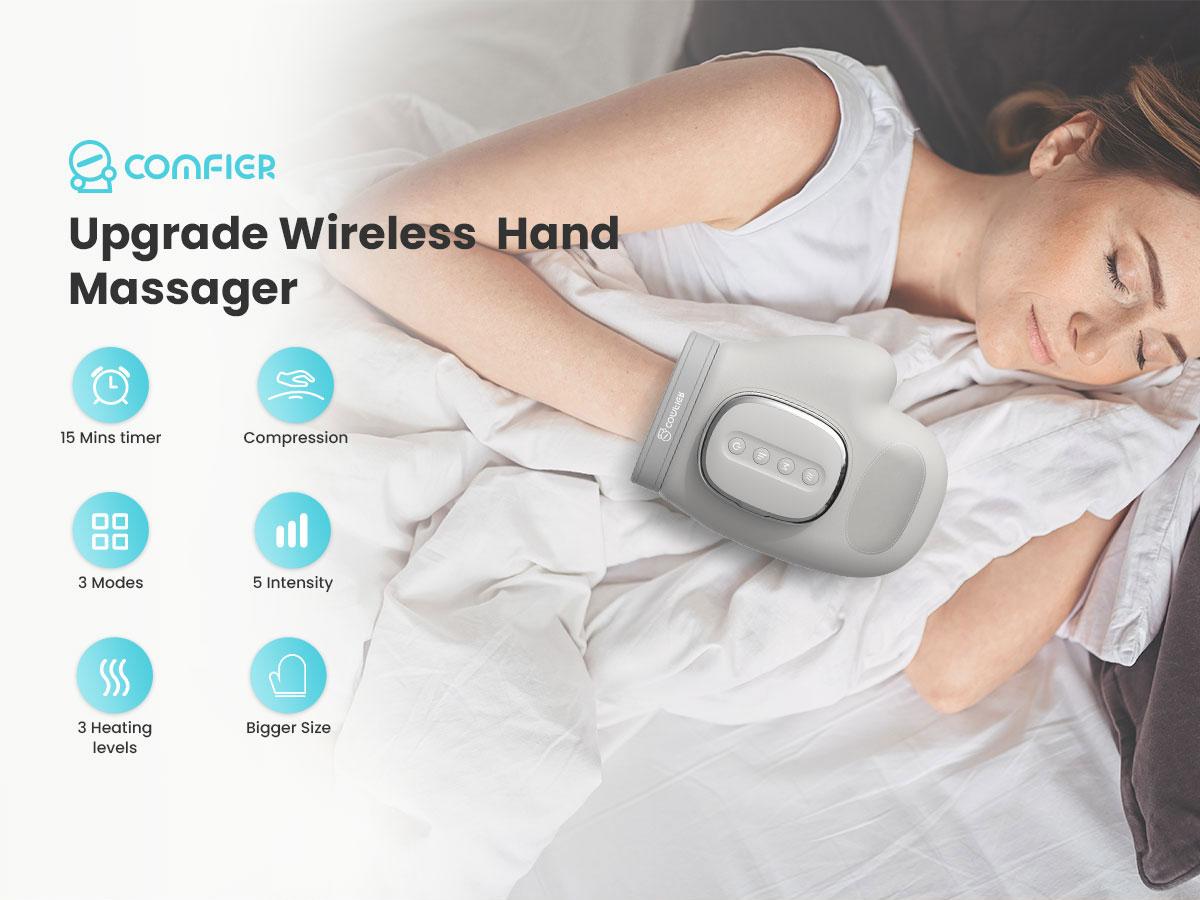 COMFIER Hand Massage with Heat and Compression,APP Control,Hand Massager Machine for Arthristis,Carpal Tunnel,Hand Wrist Finger Massager,3 Heat Levels&3 Intensities,Gifts for Women,Men,Black COMFIER Hand Massage with Heat and Compression,APP Control,Hand Massager Machine for Arthristis,Carpal Tunnel,Hand Wrist Finger Massager,3 Heat Levels&3 Intensities,Gifts for Women,Men,Black