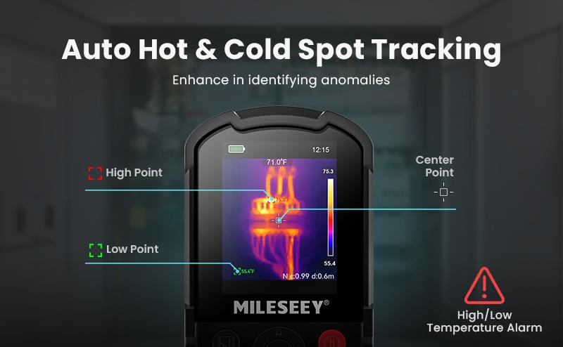 Mileseey TR10 Thermal Imaging Camera, Super Resolution 240 x 240, 25 Hz Refresh Rate, Temperature Range -4°F to 1022°F, 2.8-inch LCD Display,Handheld Infrared Imager, 10-Hour Battery Life for Inductrial,temp gun