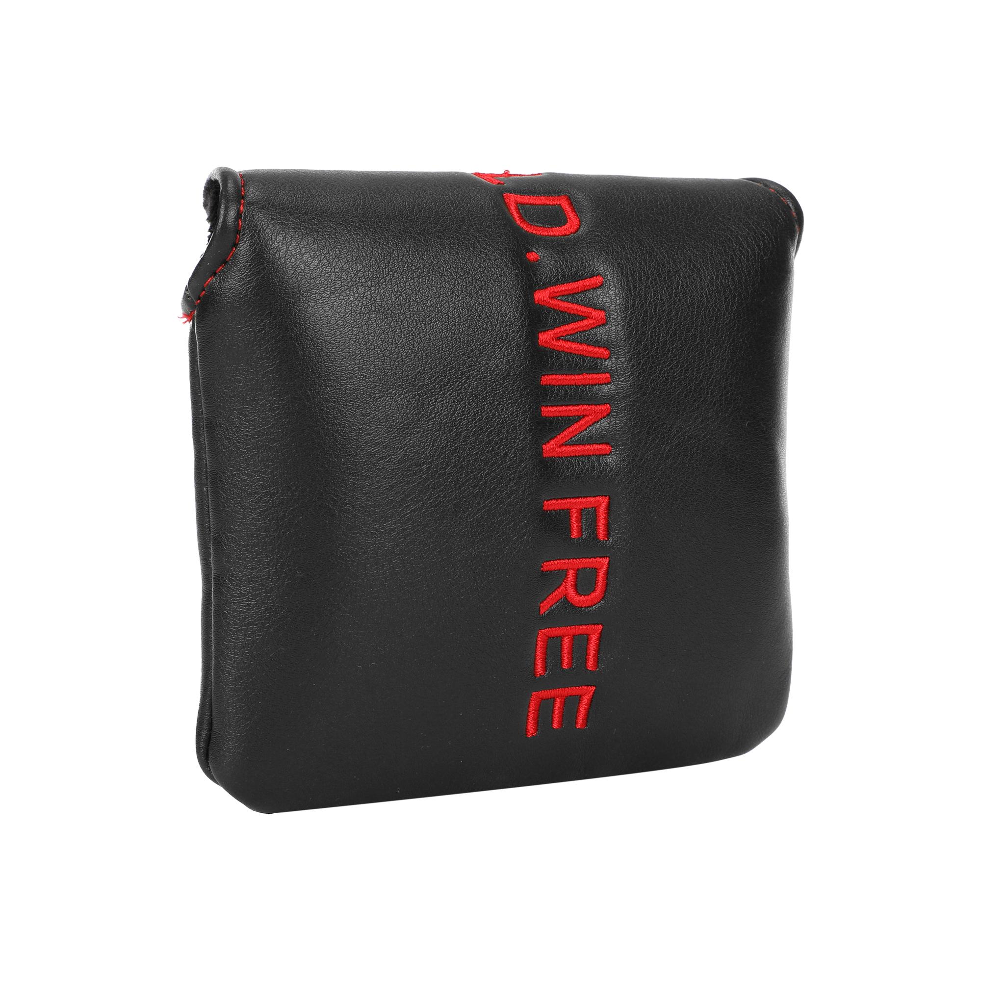 Golf Putter Cover,Durable PU material with simple lettering embroidery,Magnetic closure,Designed for Mallet putters,Golf Accessories, Golf Club Protection Covers, 5 Colors Available