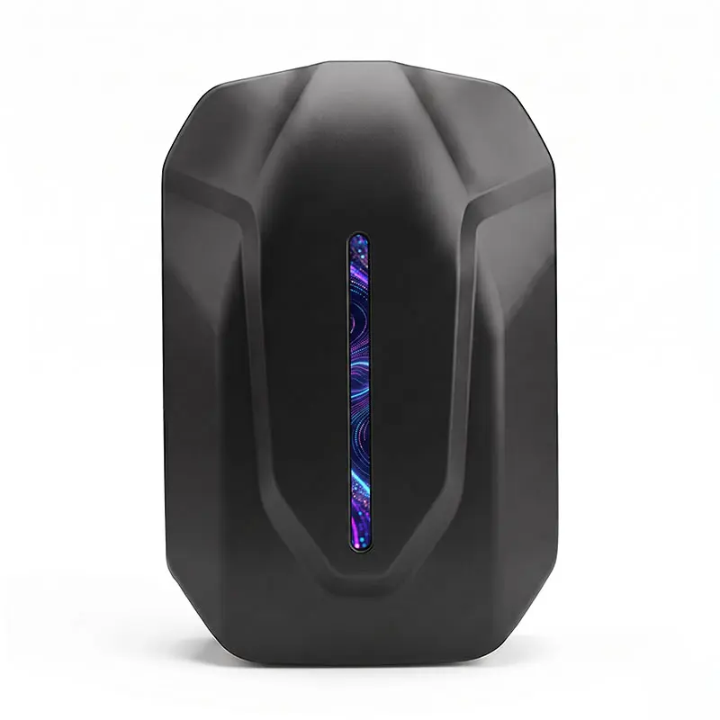 LED Knight Backpack Light Chaser Solid-Black Style, Smart Wireless Programmable Screen, Extra Large Hard Shell Fits Helmet & 17.3" Laptop, Cool Motorcycle Riding Gear for Men Biker (Power Bank Not Included)
