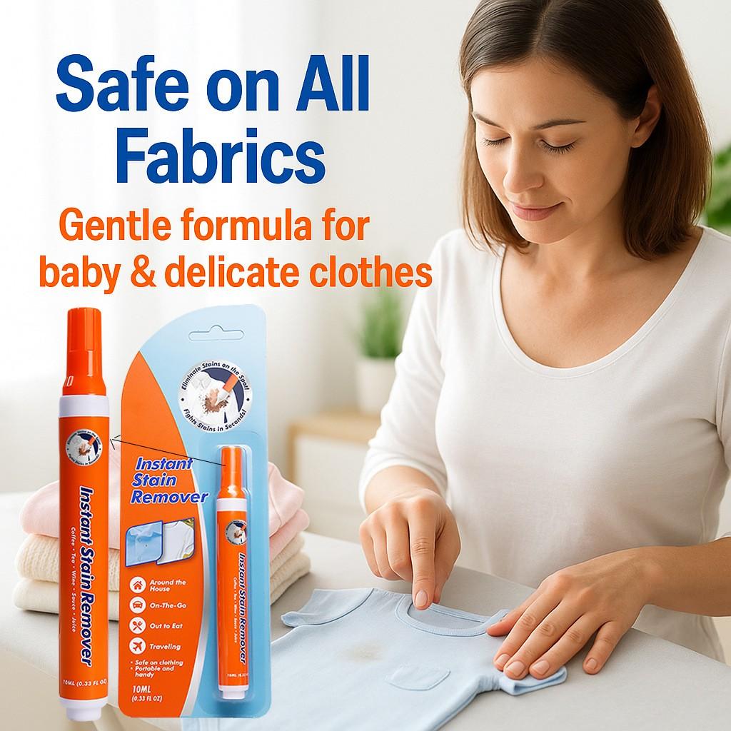 Portable Stain Remover Pen, Quick Clean, No Rinse Needed, Ideal for Travel, Efficient Oil Stain Removal, 1 Pack
