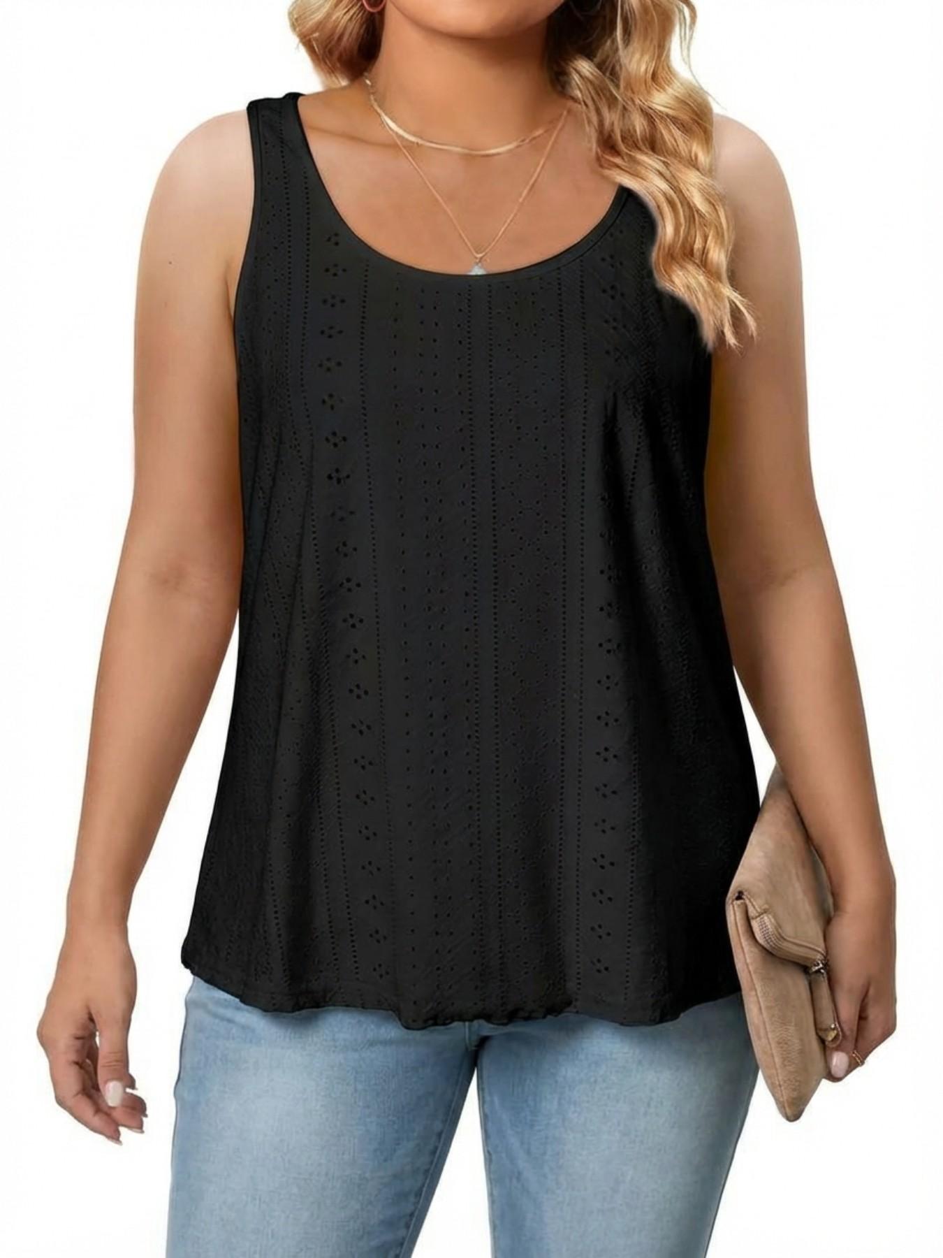 Spring Summer New Round Neck Loose Sleeveless Women's T-Shirt Top, Casual Fashion, Comfortable and Stylish, Perfect for Daily Wear