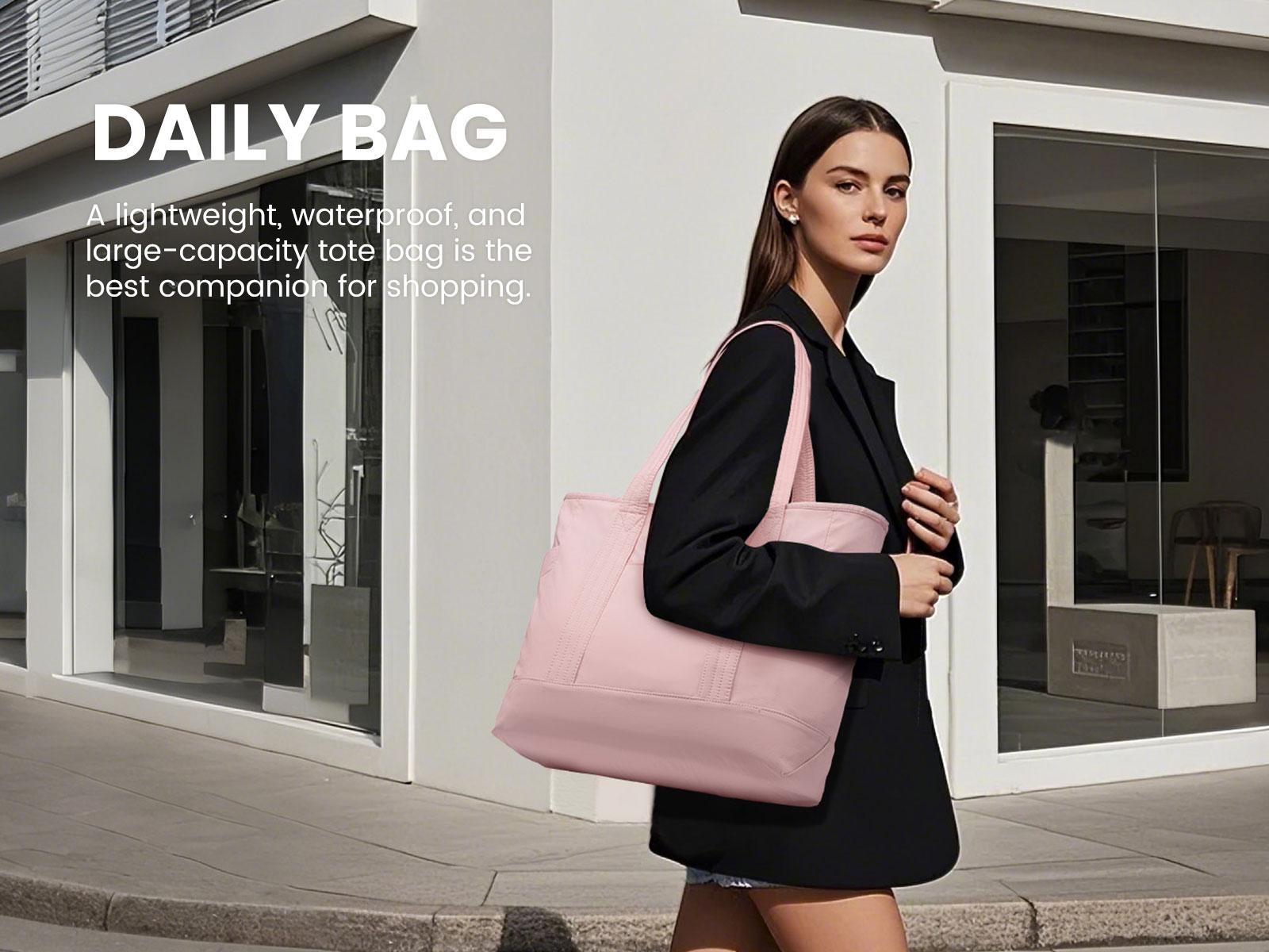 LOVEVOOK 15.6& 17.3 Inch Laptop Tote Bag for Women, Waterproof Gym Tote Bag for Women with Yoga Mat Strap,Travel Tote Bags for Women,Suitable for Work, School, Travel, Fitness, and Daily Life