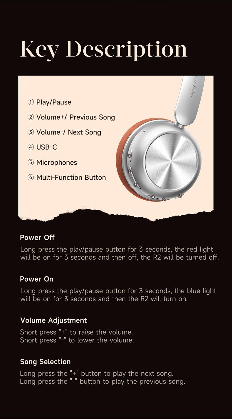 Picun R2 Pro Wireless Headphones with ANC, 50 Hours Playtime, App Support, Custom EQ3 Sound, Music Controls, 80s 90s Throwback Design, Lightweight Audio Electronic Earbuds, traveling gadgets, Aesthetic Multicolor Headset Bluetooth Connection Retro Picun R2 Pro Wireless Headphones with ANC, 50 Hours Playtime, App Support, Custom EQ3 Sound, Music Controls, 80s 90s Throwback Design, Lightweight Audio Electronic Earbuds, traveling gadgets, Aesthetic Multicolor Headset Bluetooth Connection Retro