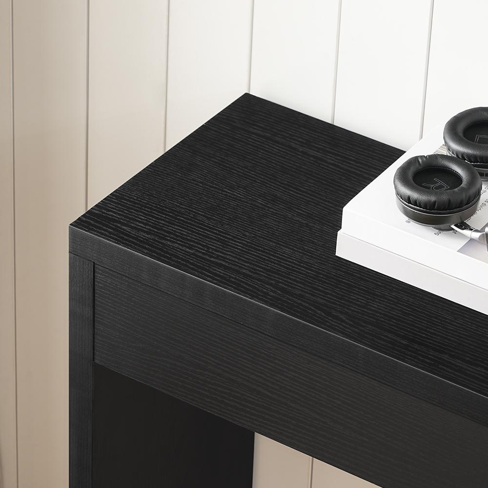 HOOBRO 47.2” Accent Console Table with Front Apron, Minimalist Style Entrance Table, Open Storage Sofa Table for Entrance, Hallway, Living Room, Bedroom, Dining Room, Corridor, Black