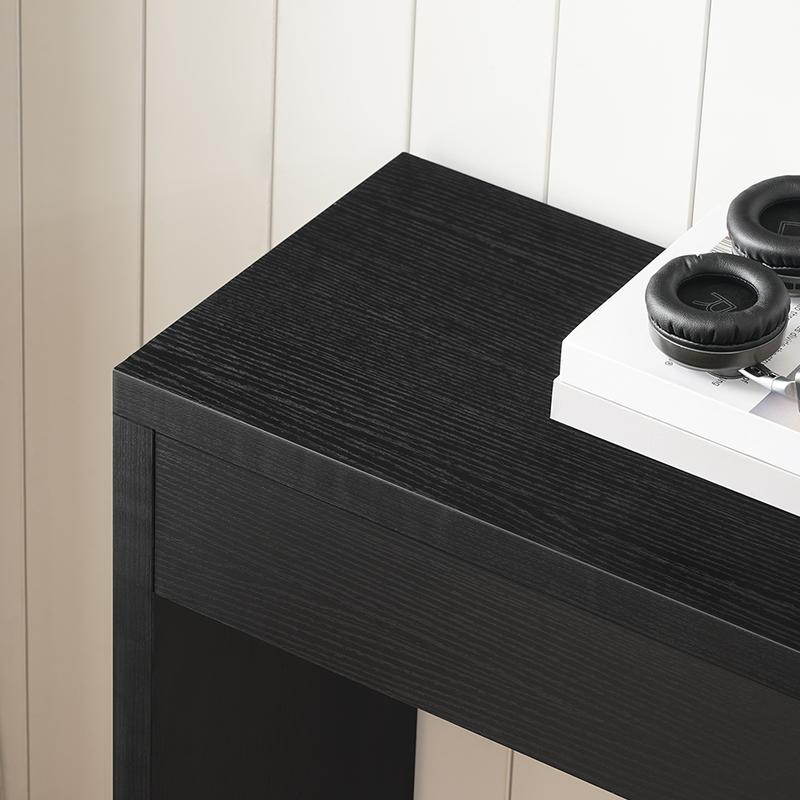 HOOBRO 47.2” Accent Console Table with Front Apron, Minimalist Style Entrance Table, Open Storage Sofa Table for Entrance, Hallway, Living Room, Bedroom, Dining Room, Corridor, Black