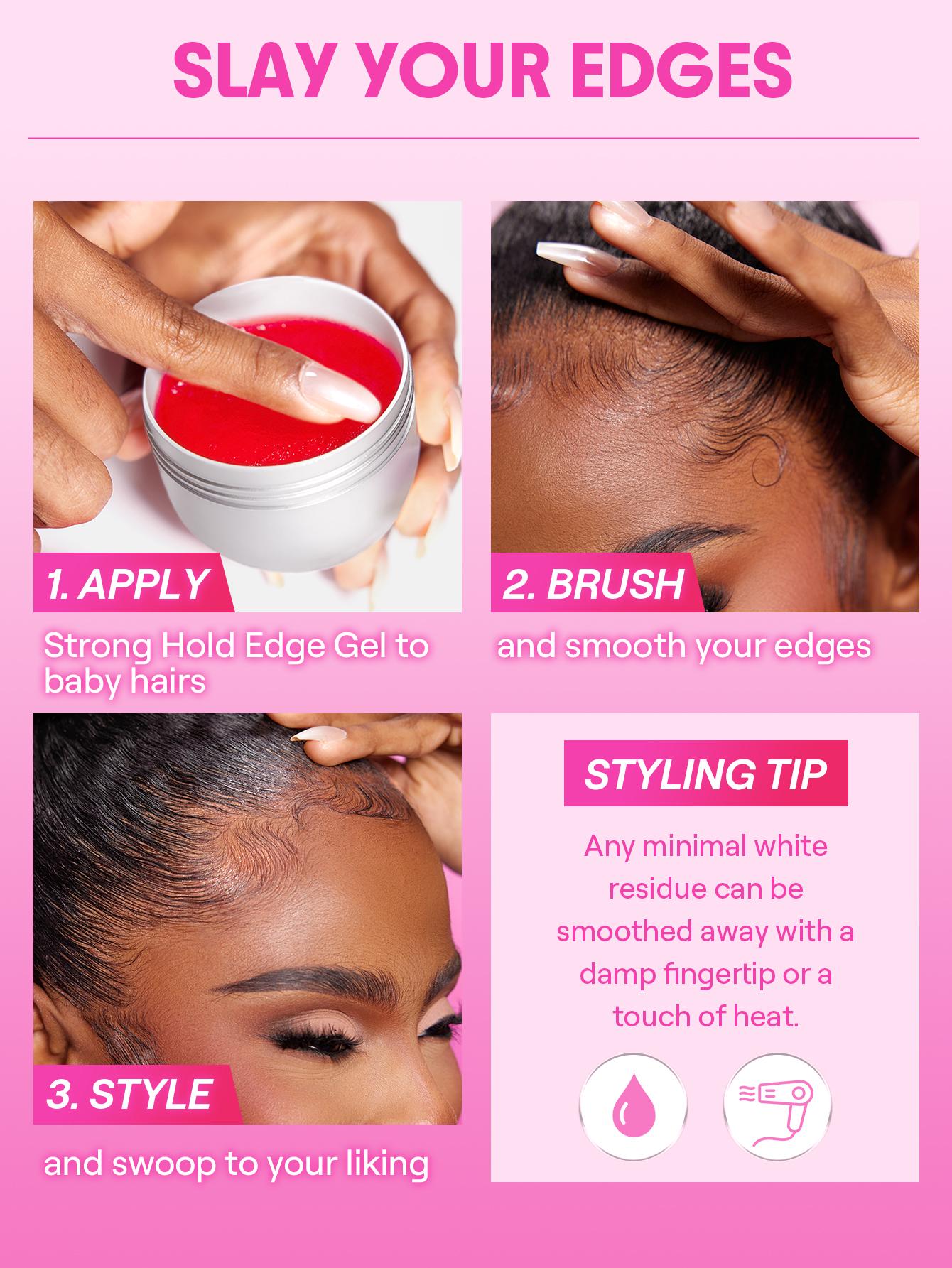 SHEGLAM HAIR Locked in Strong Hold Edge Control,Wax Strong Hold Non-Greasy Hair Styling Gel,No Flaking No Whitening & Water Resist Ant,Yummy Cranberry Scent,Jojoba Oil And Camellia Seed Oil For Fights Frizz And Flyaways-Effortlessbeauty-Hairhack-Coachella