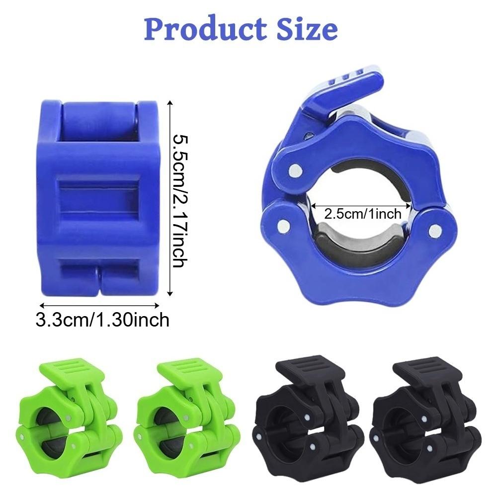 1 Inch/2Inch Quick-Release Barbell Collar Clips - Secures Standard/Olympic Plates for Weightlifting, Strength Training, Bodybuilding & Gym, Gym Accessories