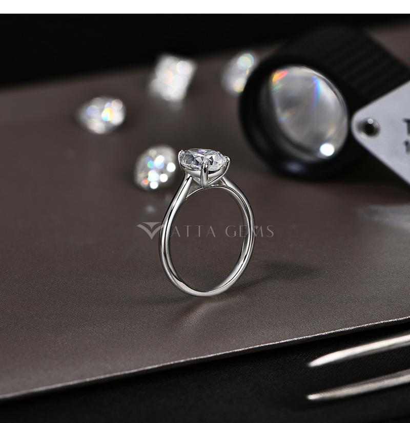 2.0CT Pear Cut Synthetic Moissanite ring Simple Style Anniversary EngagementGift Beauty Jewelry R148