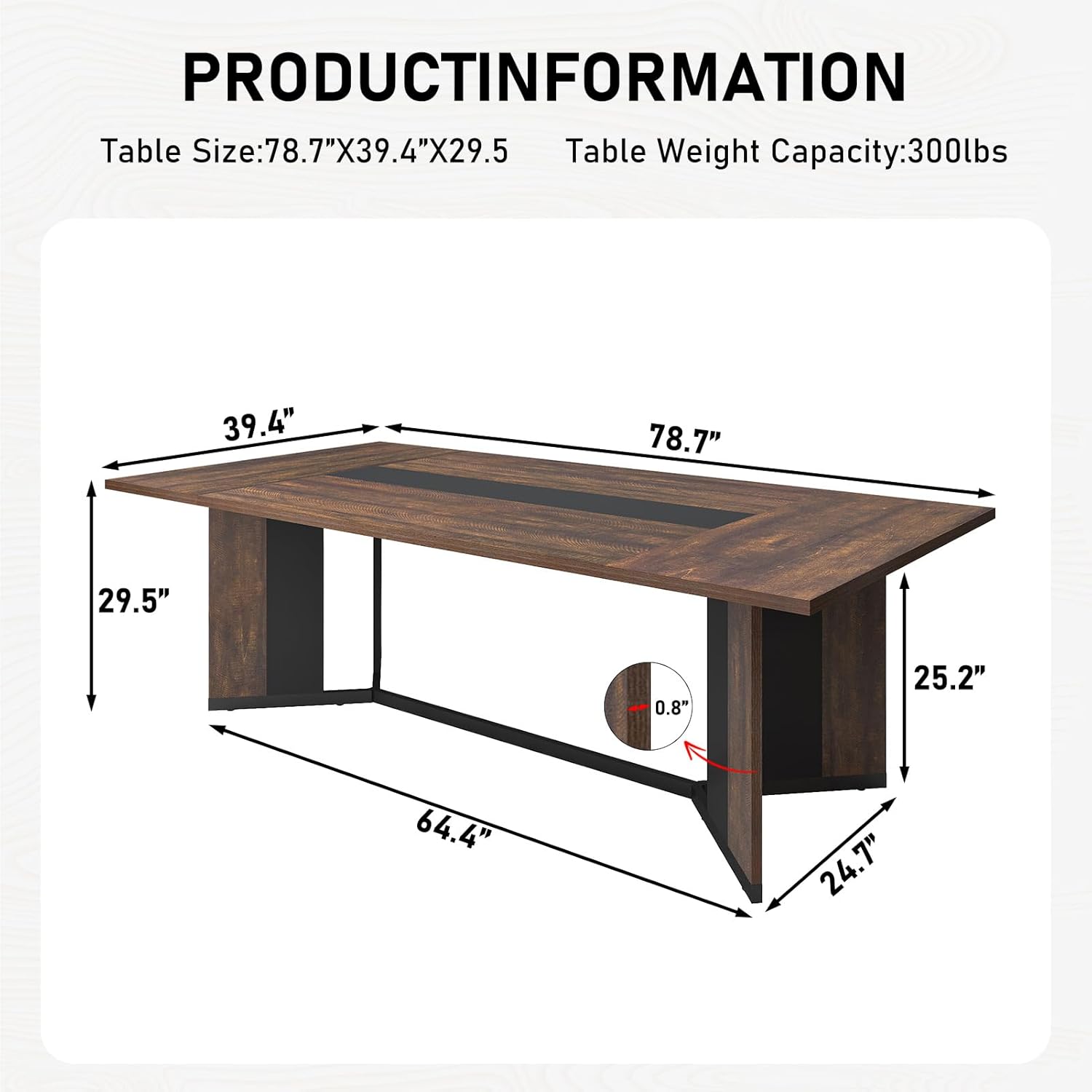 71"/78"Large Luxurious Rectangular Dining Table for 4 6 8 10 People, Modern Kitchen Table with Wood-Color Wood Tabletop, Metal Adjustable Leg, Family Dinner Table for Kitchen Living Room