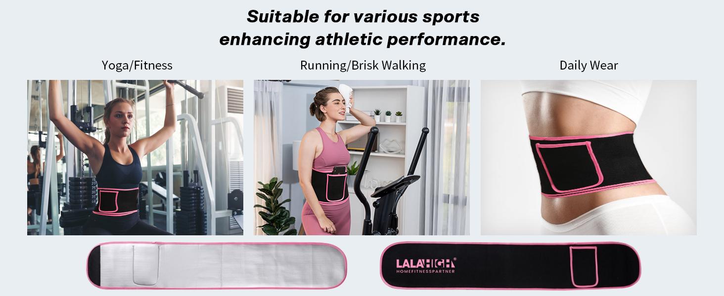 LALAHIGH Sweat Waist Belt: Abdominal Training, Sweat Activation, Targeted Fat Burning, Slimming Effect, Visible Waistline Transformation