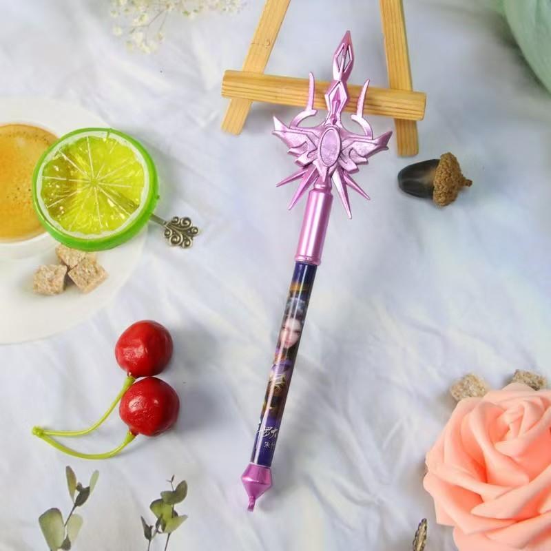 4pc Anime Weapon Design Pens, Trident Gun Ballpoint Pen, Creative Stationery Neutral Pen, Office Signature Pen, Ideal Gift for Back-To-School Season