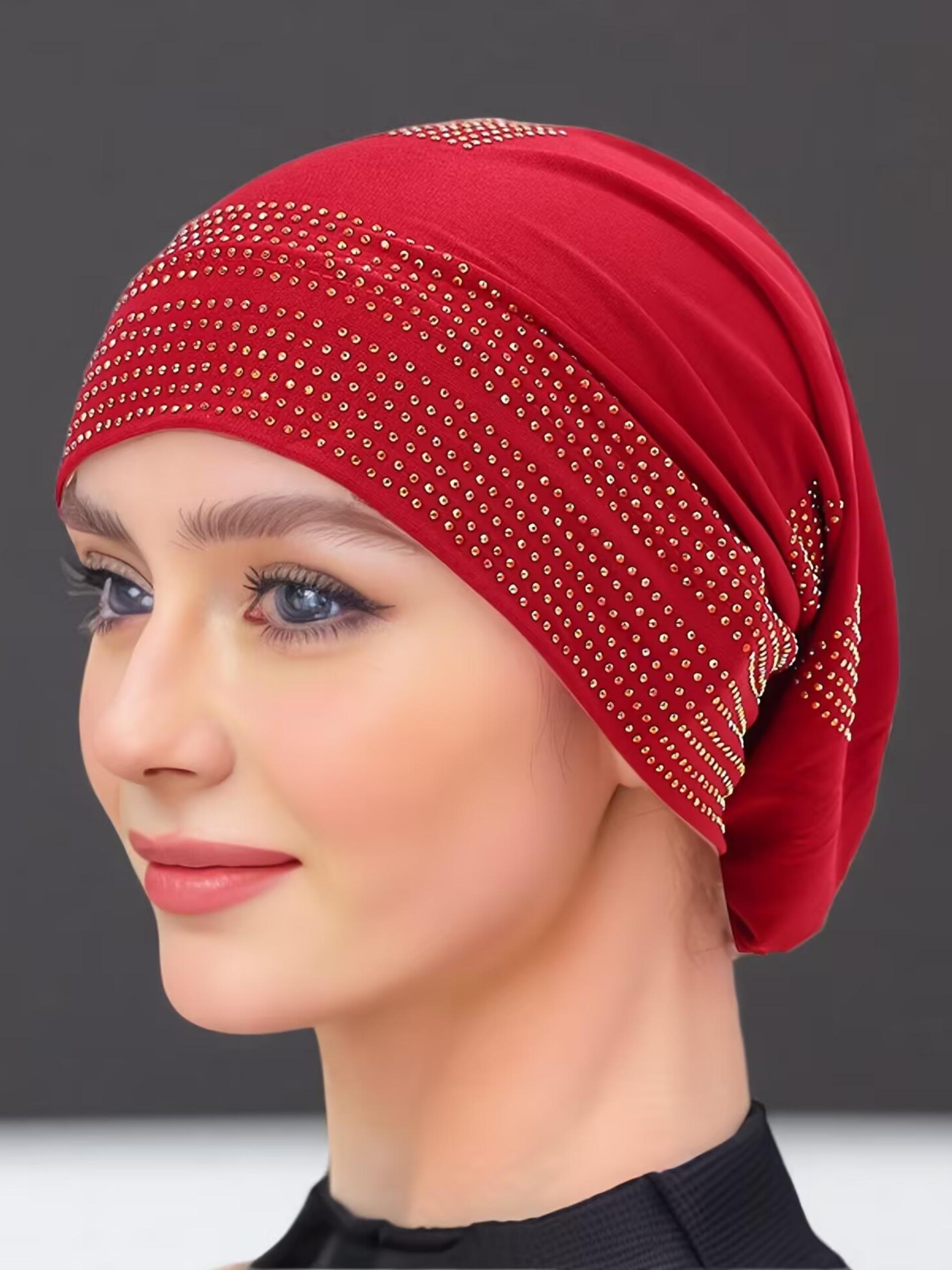 Women's Solid Color Hijab Balaclava, Breathable & Comfortable, Loose-Fit Turban Cap, Ideal for Sports, Yoga, Fitness, Fashion