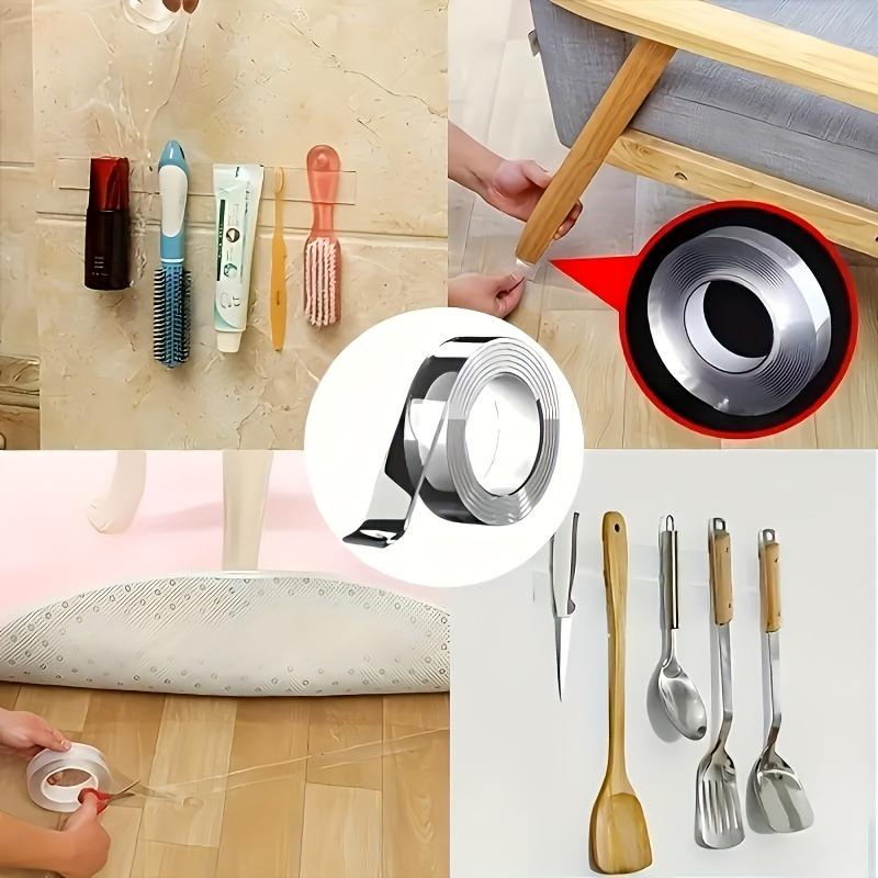 English Super strong adsorption power strong double-sided nano tape - strong adhesion, reusable, suitable for various scenarios such as handicrafts, Christmas decorations, etc. - fits all surfaces, an essential multi-functional tape