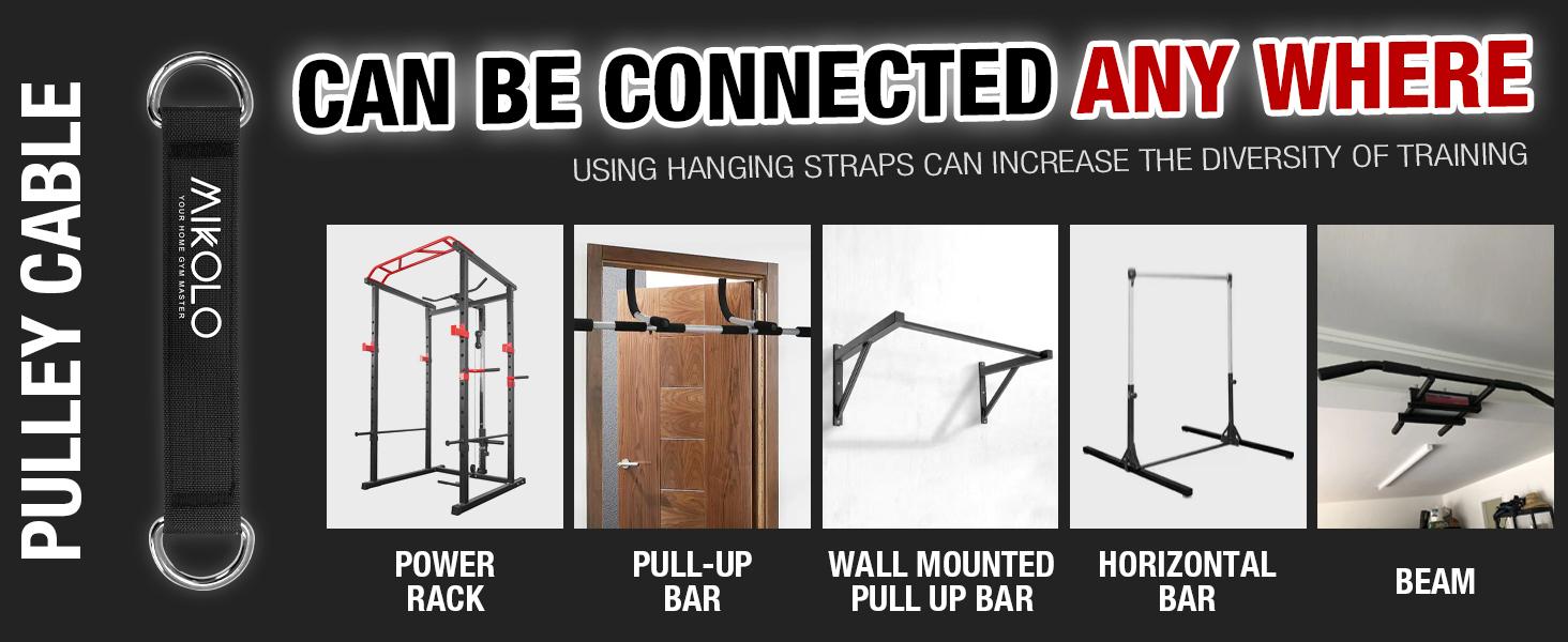 MIKOLO Fitness LAT and Lift Pulley System, Dual Cable Machine(70'' and 90'') with Upgraded Loading Pin for Triceps Pull Down, Biceps Curl, Back, Forearm, Shoulder-Home Gym Equipment(Patent)MIKOLO