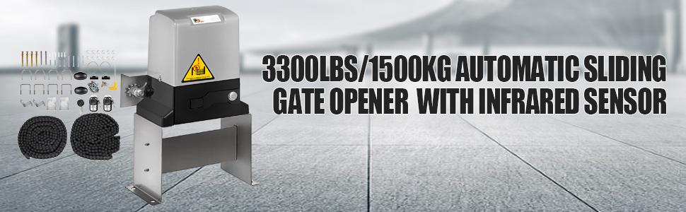 Vevor 3300lbs Automatic Sliding Gate Opener Driveway Operator Infrared Sensor