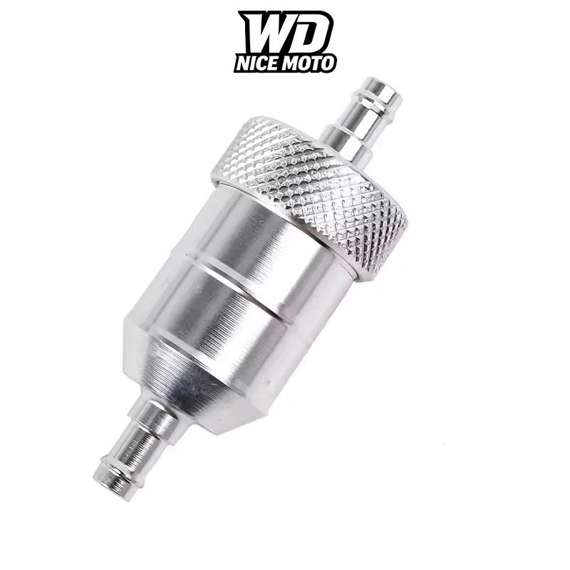 WD NICE MOTO 6mm Aluminum Alloy Fuel Filter, Universal Fit for Motorcycle Atv Quad, Available in Multiple Colors, Durable Cnc Material