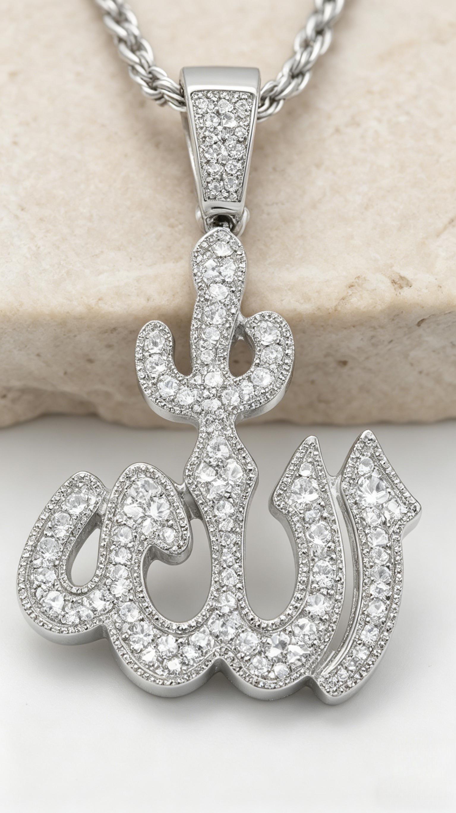 Dainty Allah Letter Necklace, Gold Tone, Versatile for Any Outfit