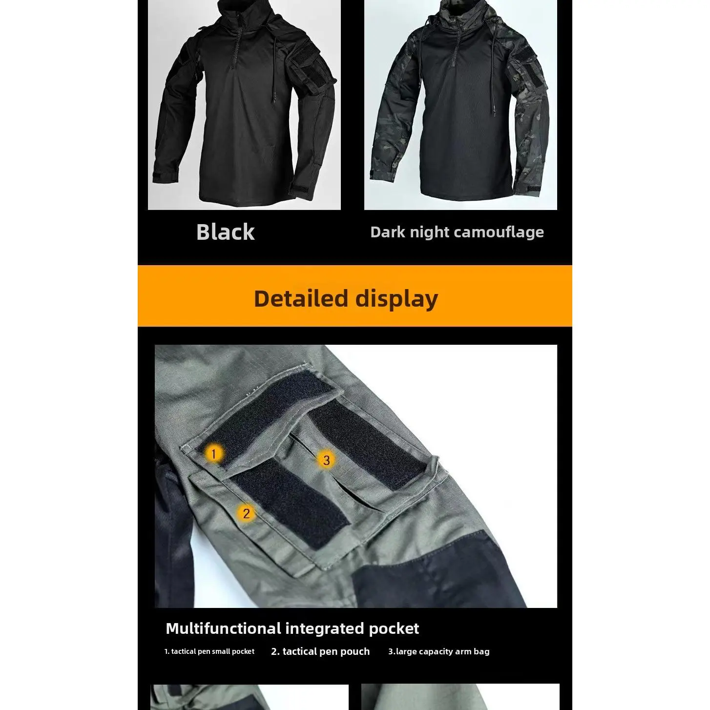 The new attack second-generation frog clothing long-sleeved men's outdoor camouflage clothing breathable military fan clothing large-size multi-functional long sleeves