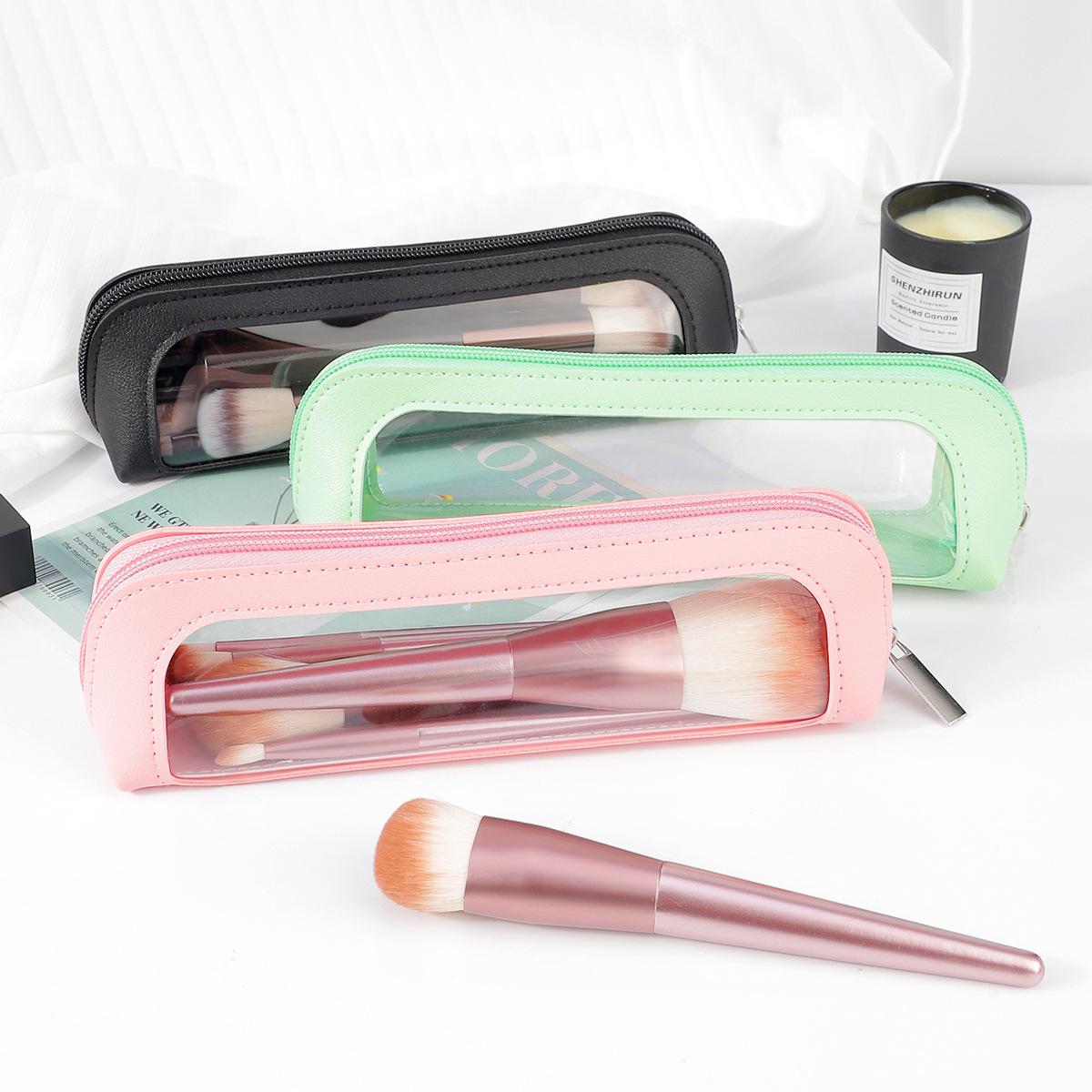 Portable Lightweight Makeup Brush & Cosmetic Bag, Multi-Functional Zipper Pouch for Travel & Stationery Storage, Trendy Girls' Essential Organizer, Makeup Tool Organizer Portable Lightweight Makeup Brush & Cosmetic Bag, Multi-Functional Zipper Pouch for Travel & Stationery Storage, Trendy Girls' Essential Organizer, Makeup Tool Organizer