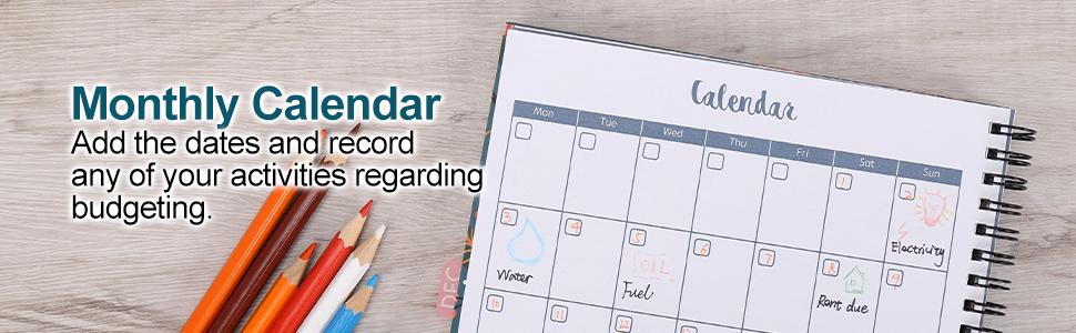 Soligt Monthly Budget Planner Book (Undated) with 12 Pockets for Income, Debt, Saving, Expense and Bill Tracker Organizer, Blue Floral, Spiral Design gsm thick Paper Stationery Financial Planning